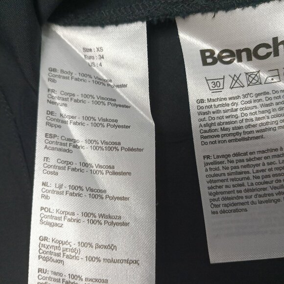 Bench Women's black tank top Size: XS/4 - Picture 9 of 12